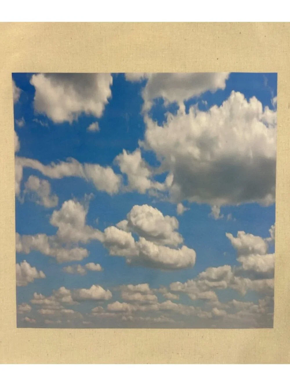 Sky Cloud Graphic Eco-Friendly Reusable Natural Cotton Shopping Tote Bag Blue